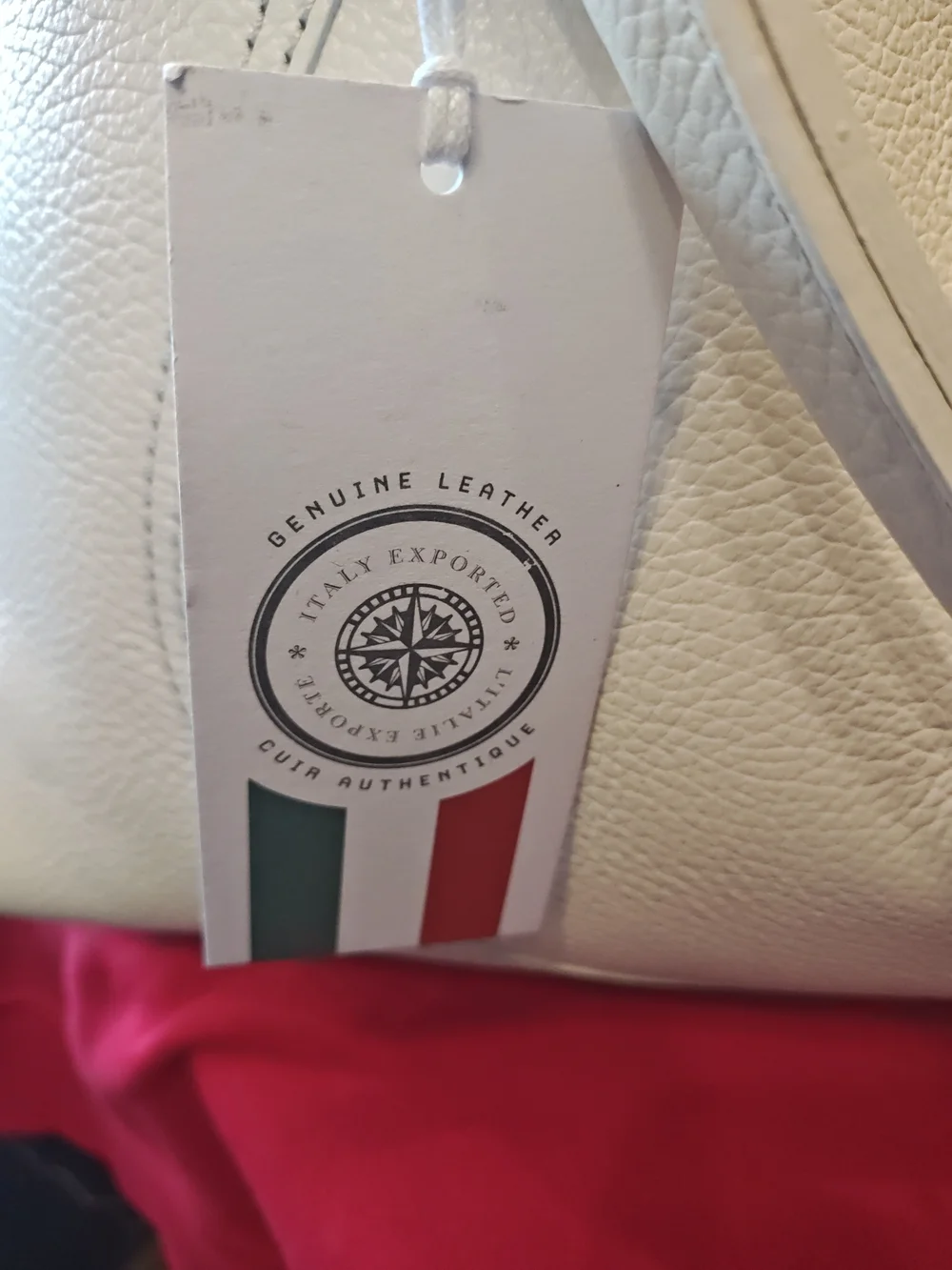 Martina Galanti Cream Leather Shoulder Tote